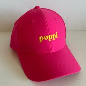 Poppi Prebiotic Soda Pink & Yellow Snapback Hat Trucker Baseball Cap NWOT